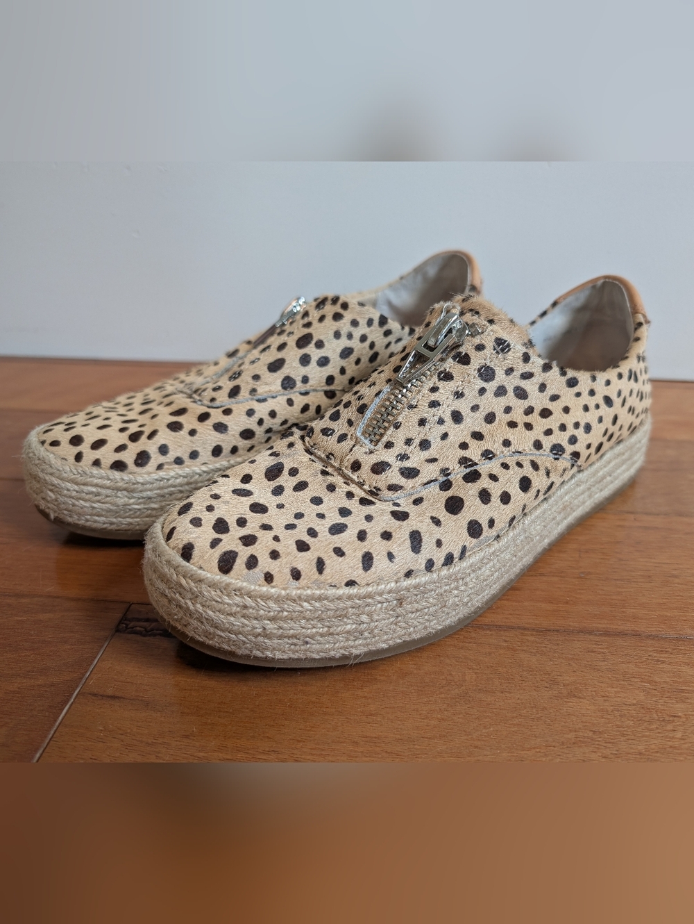 Dolce Vita Trae Leopard Hair On Hyde Espadrille Platform Sneakers